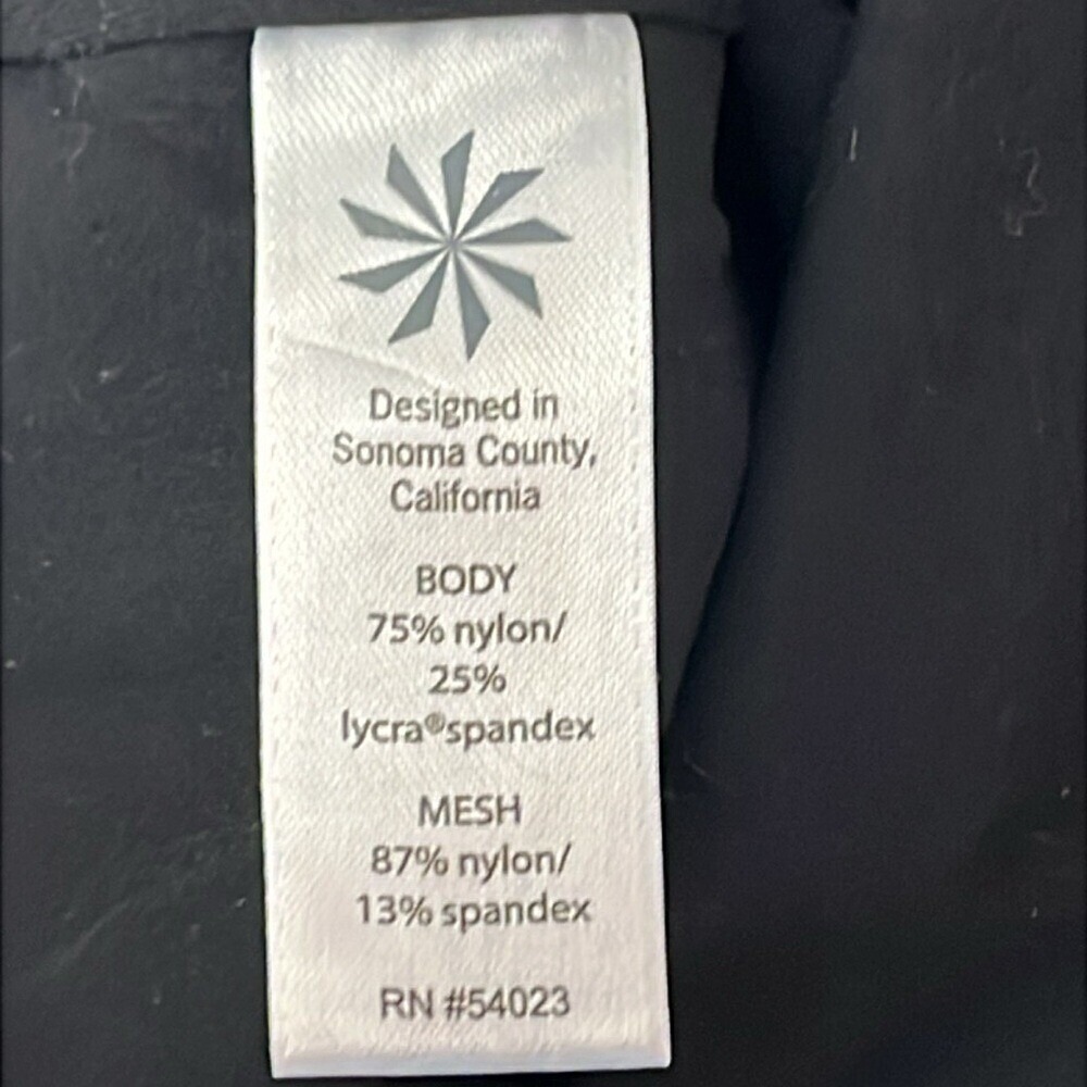 Athleta High Rise Leggings w/Mesh Cut Outs  Womens Size Small Black Ankle Length - Picture 7 of 12